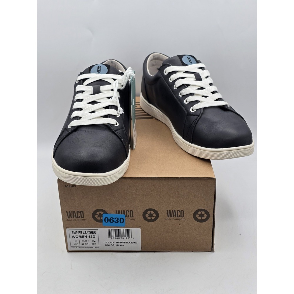 Revitalign Empire Women's Leather‎ Sneakers Sz 12 D Medium - Black NIB